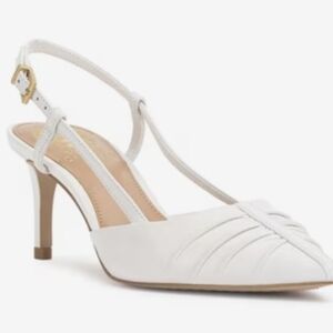 Vince Camuto White Slingback Heels